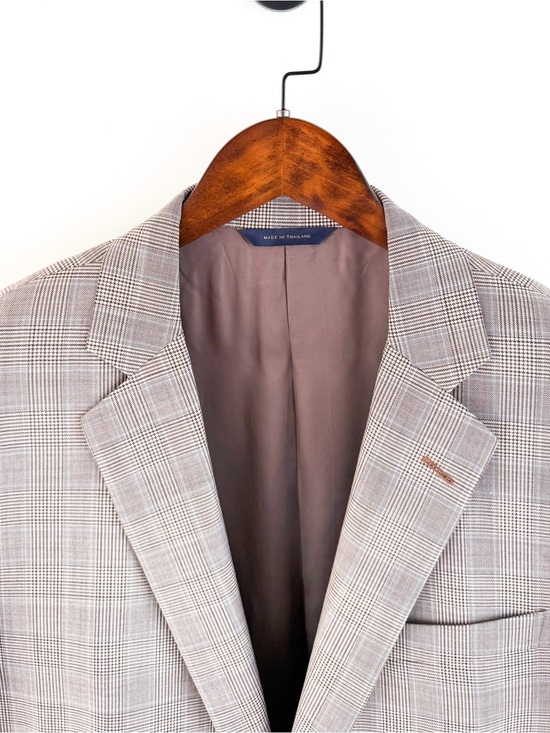 Brooks Brothers Other - NWT NEW Brooks Brothers Glen Plaid Italian Sport Coat Tan Blue Blazer Men's 43L